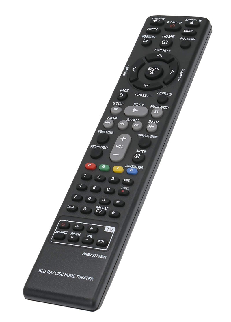 Vinabty AKB73775801 Replaced Remote fit for LG 3D Blu-Ray Disc Player BH6730T BH6730P BH6730S BH6530T BH4030S BH4430P BH4530T BH5140S BH5440P BH5540T BH6430P BH6330H BH6230S DVD Home Cinema System BH6240S - Image 1